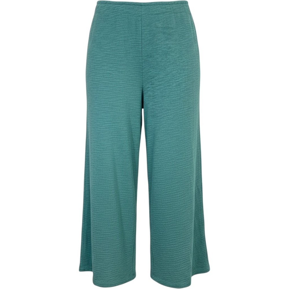 Gudrun Sjoden Organic Cotton Slub Knit Wide Leg Pants Large Lagenlook Boho
